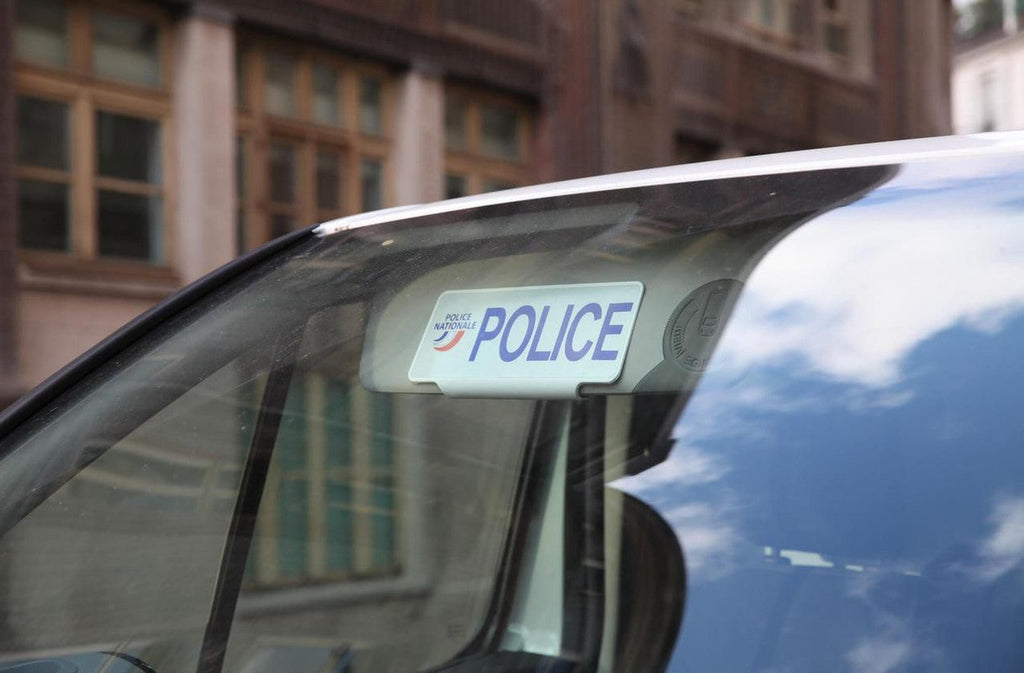 Clip Plaque Pare-Soleil Gendarmerie République Française Rétro-Réfléchissant