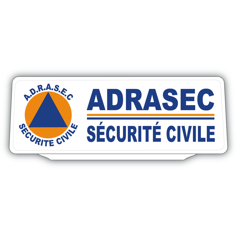 Clip Plaque Pare-Soleil ADRASEC Sécurité Civile Rétro-réfléchissant