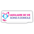 Clip Plaque Pare-Soleil Auxiliaire de Vie Soins à Domicile Rétro-Réfléchissant Version 2