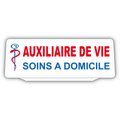 Clip Plaque Pare-Soleil Auxiliaire de Vie Soins à Domicile Rétro-Réfléchissant