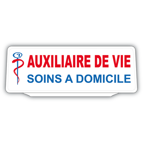 Clip Plaque Pare-Soleil Auxiliaire de Vie Soins à Domicile Rétro-Réfléchissant