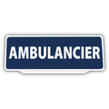 Clip Plaque Pare-Soleil Ambulancier Rétro-Réfléchissant Bleu
