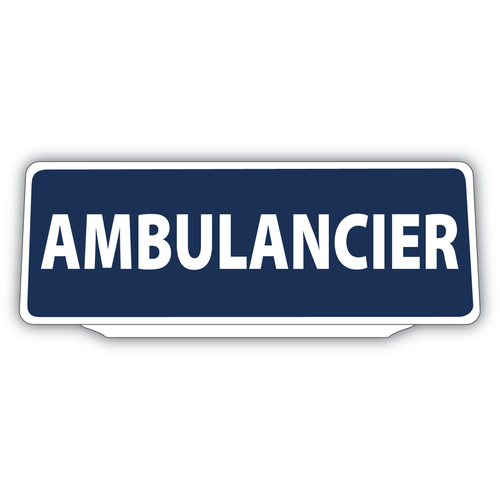 Clip Plaque Pare-Soleil Ambulancier Rétro-Réfléchissant Bleu