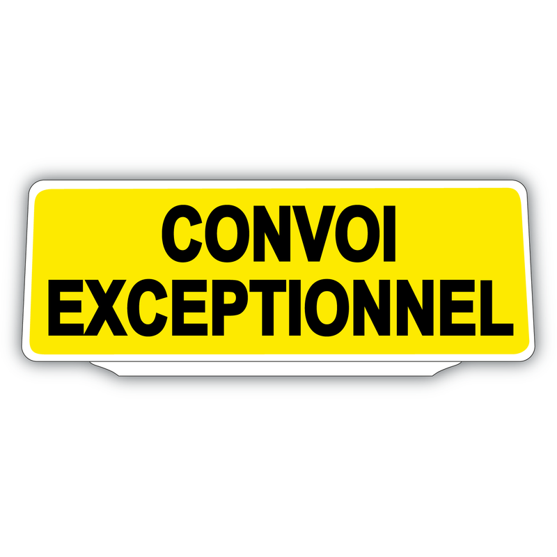 Clip Plaque Pare-Soleil Convoi Exceptionnel Rétro-Réfléchissant Jaune