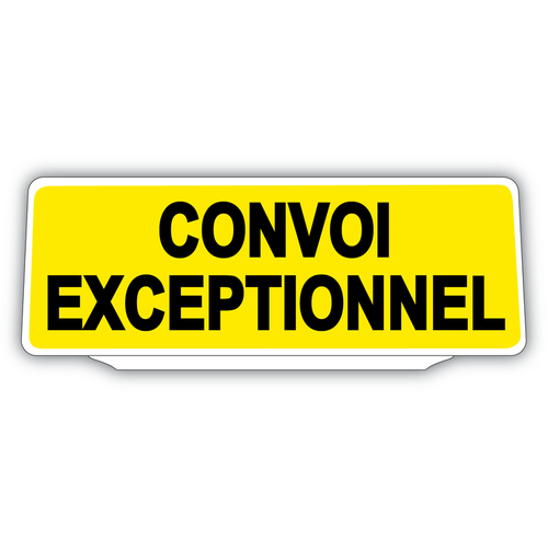 Clip Plaque Pare-Soleil Convoi Exceptionnel Rétro-Réfléchissant Jaune