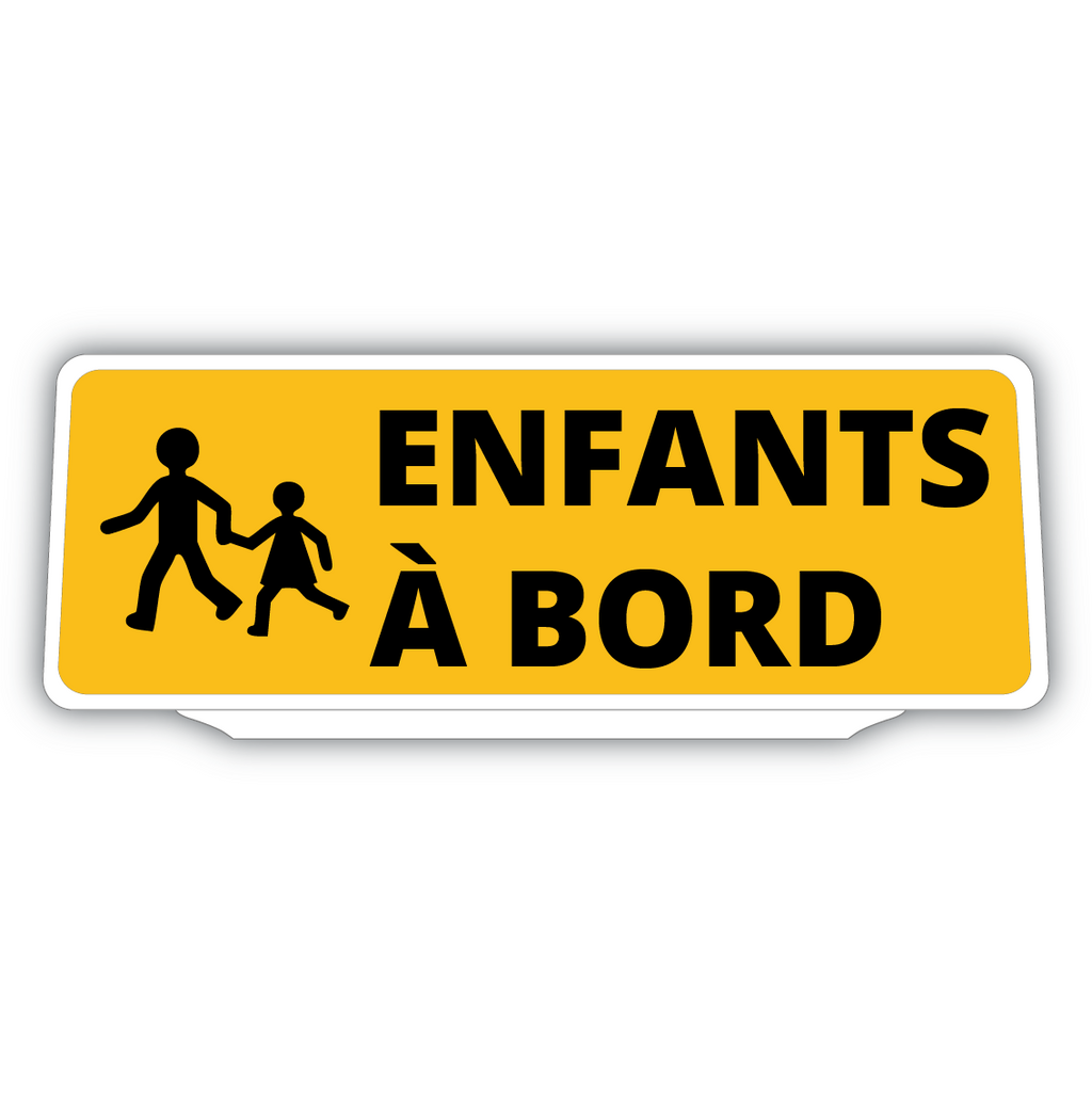 Clip Plaque Pare-Soleil Voiture Enfants à Bord Version 2 Rétro-Réfléchissant