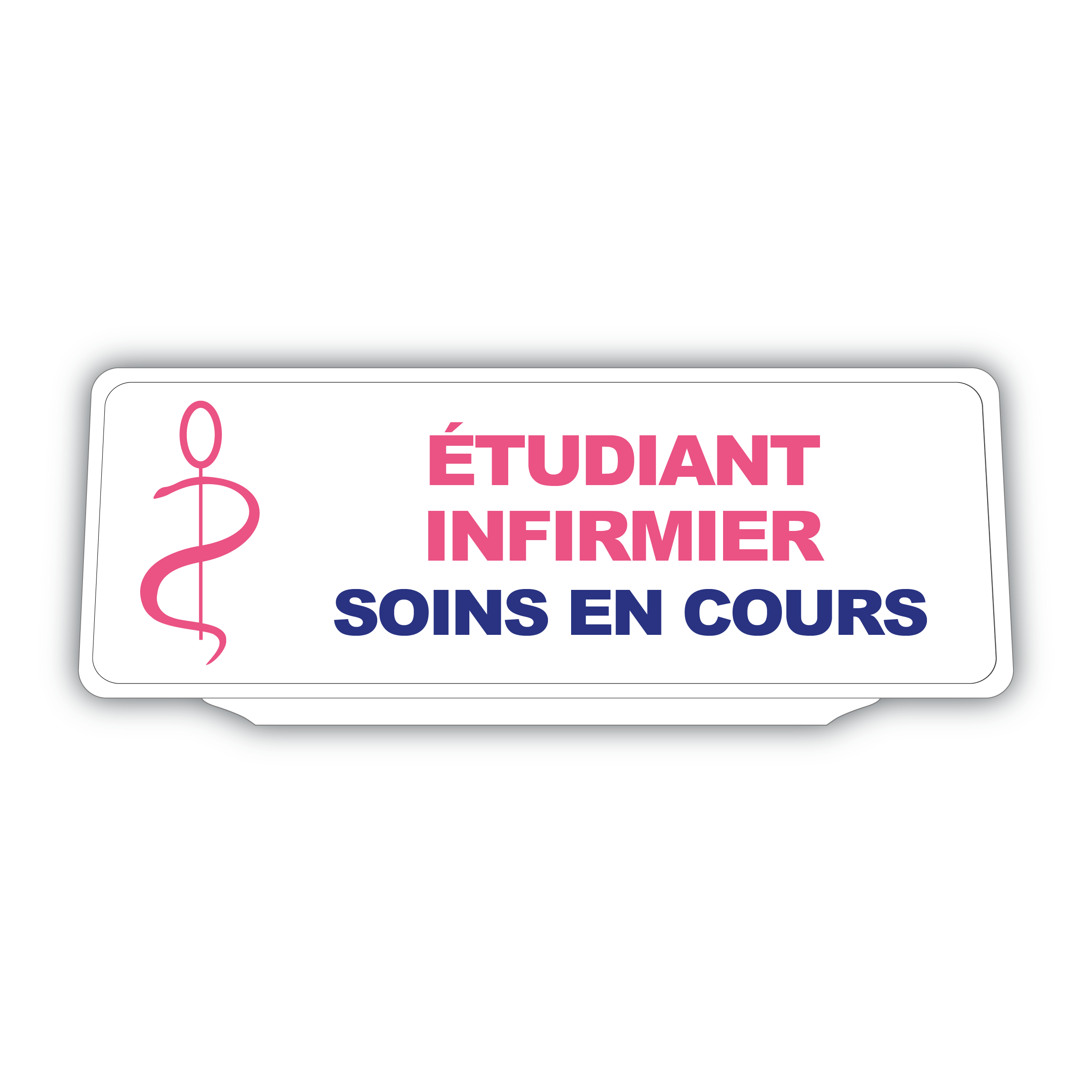 Clip Plaque Pare-Soleil Voiture Étudiant Infirmier Soins en cours Rétro-Réfléchissant
