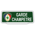 Clip Plaque Pare-Soleil Garde Champêtre Rétro-Réfléchissant Vert