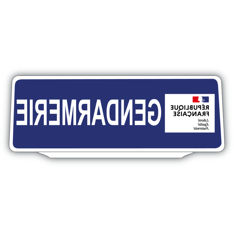 Clip Plaque Pare-Soleil Gendarmerie République Française Rétro-Réfléchissant Miroir