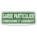 Clip Plaque Pare-Soleil Garde Particulier Commissionné et Assermenté Rétro-Réfléchissant