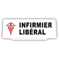 Clip Plaque Pare-Soleil Voiture Infirmier Libéral Rétro-Réfléchissant