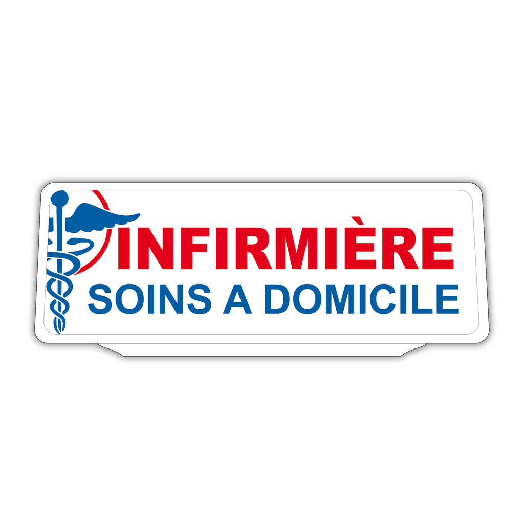 Clip Plaque Pare-Soleil Voiture Infirmière Soins à Domicile V3 Rétro-Réfléchissant