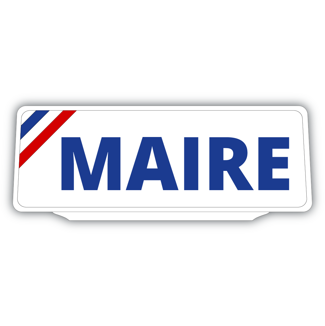 Clip Plaque Pare-Soleil Voiture Maire Drapeau Français Rétro-Réfléchissant