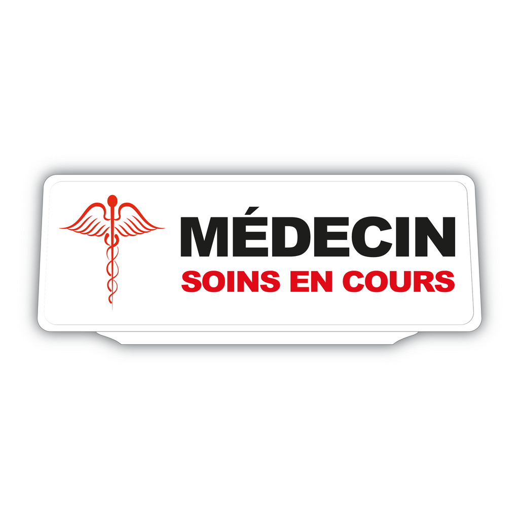 Clip Plaque Pare-Soleil Voiture Médecin Soins en cours Rétro-Réfléchissant