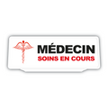 Clip Plaque Pare-Soleil Voiture Médecin Soins en cours Rétro-Réfléchissant