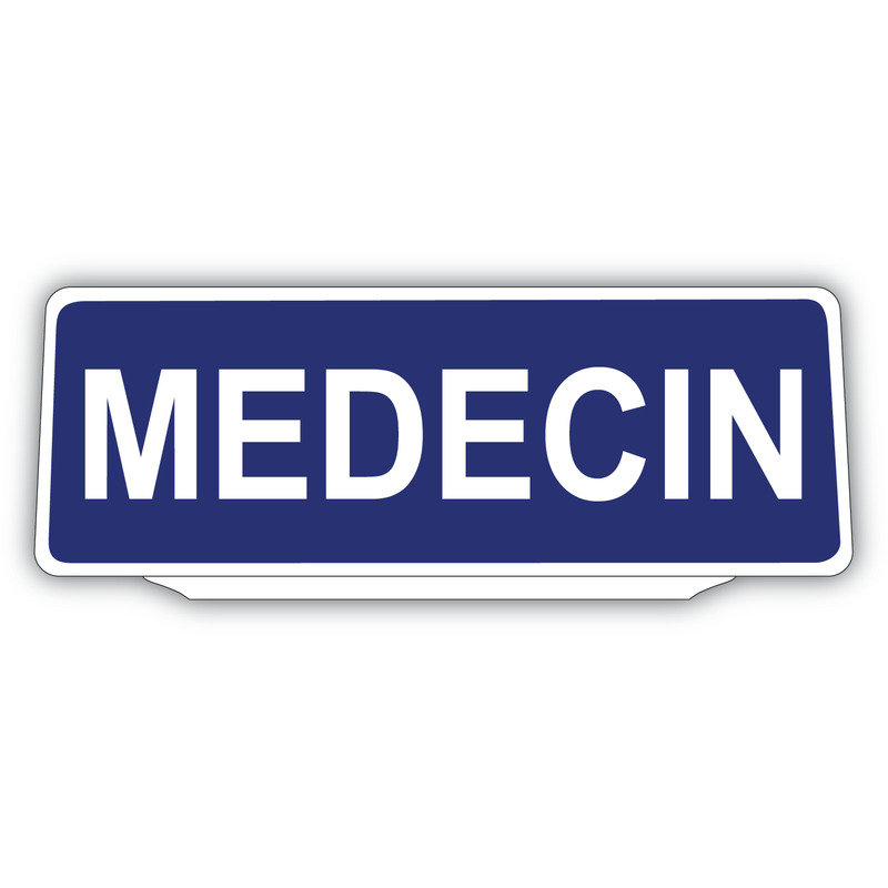 Clip Plaque Pare-Soleil Médecin Rétro-Réfléchissant Bleu