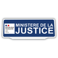 Clip Plaque Pare-Soleil Ministère de la Justice Rétro-Réfléchissant