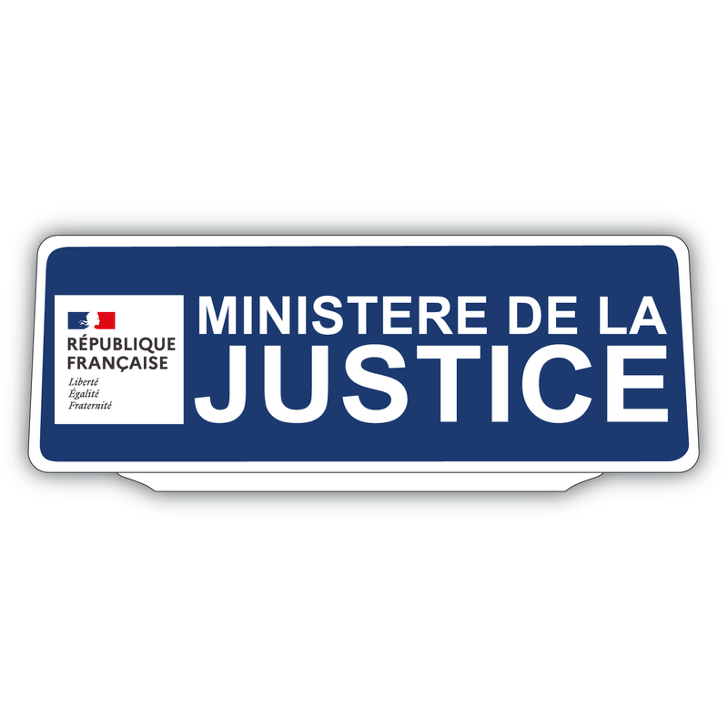 Clip Plaque Pare-Soleil Ministère de la Justice Rétro-Réfléchissant