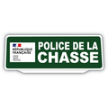 Clip Plaque Pare-Soleil Police de la Chasse Rétro-Réfléchissant
