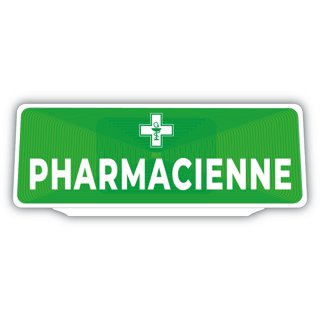 Clip Plaque Pare-Soleil Voiture Pharmacienne Rétro-Réfléchissant