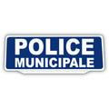 Clip Plaque Pare-Soleil Police Municipale Rétro-Réfléchissant
