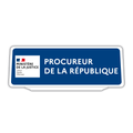 Clip Plaque Pare-Soleil Voiture Procureur de la République Rétro-Réfléchissant