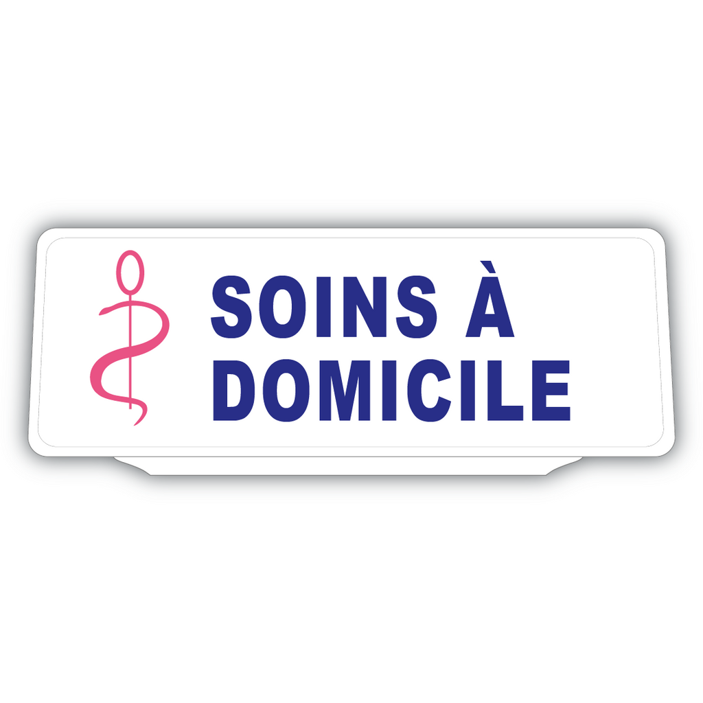 Clip Plaque Pare-Soleil Voiture Soins à Domicile Version 2 Rétro-Réfléchissant
