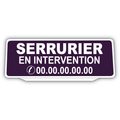 Clip Plaque Pare-Soleil Serrurier en intervention Rétro-Réfléchissant à Personnaliser
