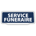 Clip Plaque Pare-Soleil Service Funéraire Rétro-Réfléchissant Bleu