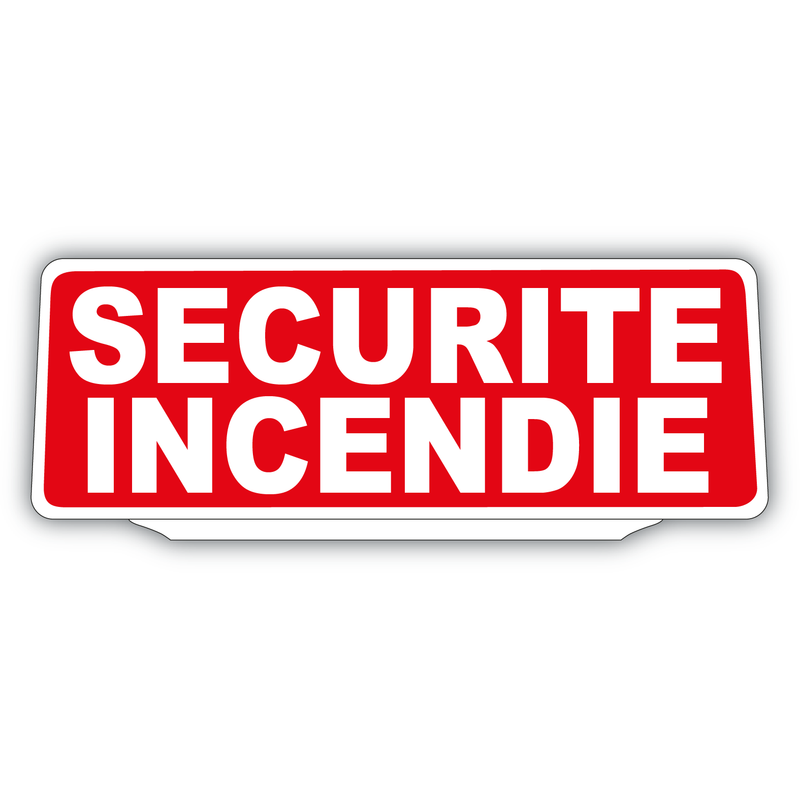 Clip Plaque Pare-Soleil Sécurité Incendie Rétro-Réfléchissant Rouge