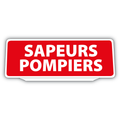 Clip Plaque Pare-Soleil Sapeurs Pompiers Rétro-Réfléchissant Rouge