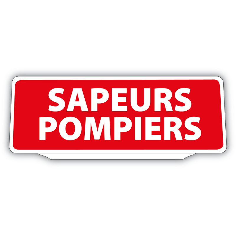 Clip Plaque Pare-Soleil Sapeurs Pompiers Rétro-Réfléchissant Rouge