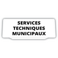 Clip Plaque Pare-Soleil Voiture Services Techniques Municipaux Rétro-Réfléchissant