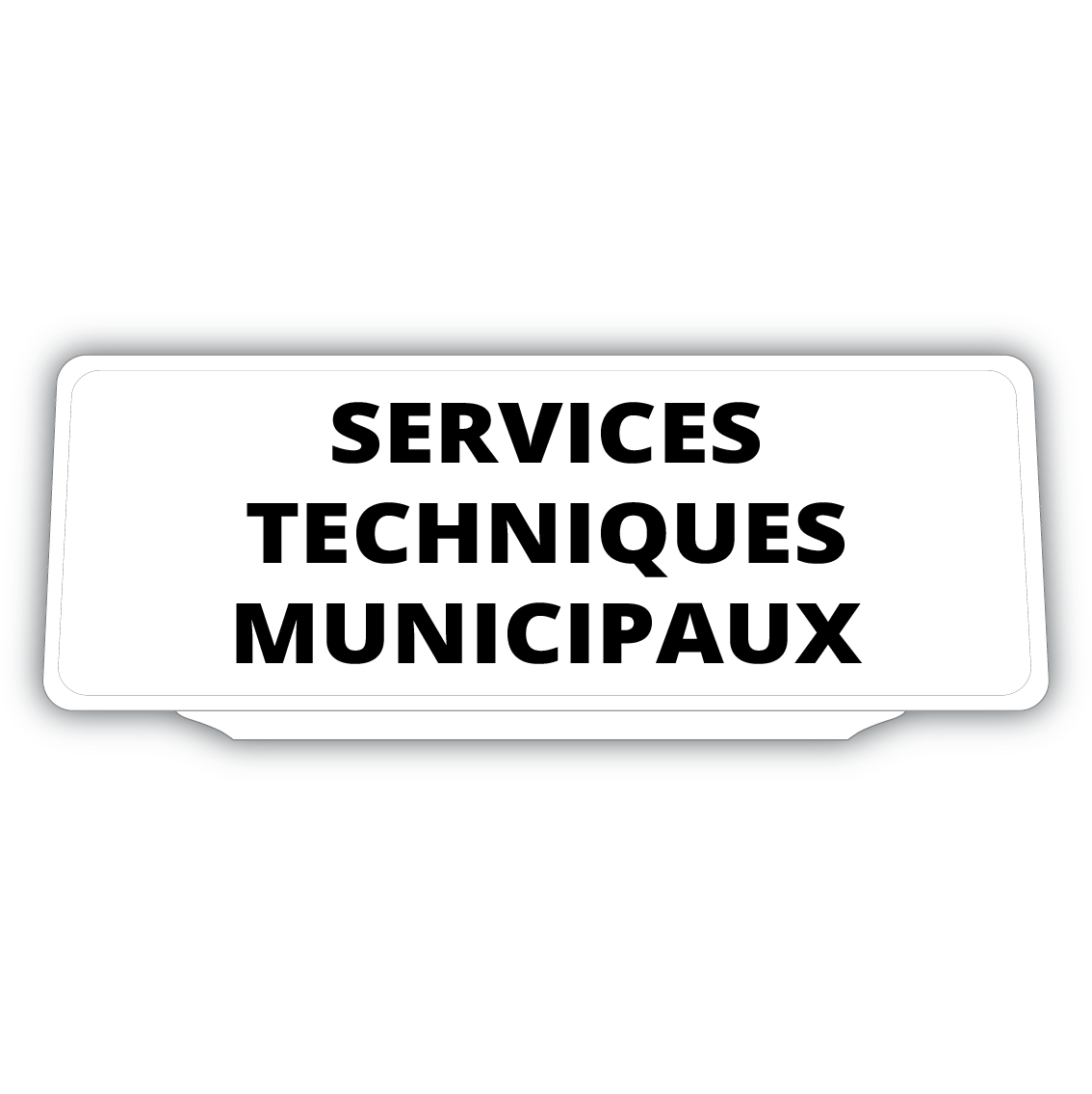 Clip Plaque Pare-Soleil Voiture Services Techniques Municipaux Rétro-Réfléchissant