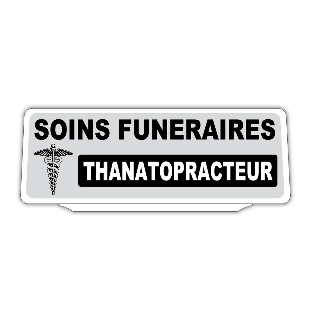 Clip Plaque Pare-Soleil Voiture Thanatopracteur Rétro-Réfléchissant