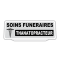 Clip Plaque Pare-Soleil Voiture Thanatopracteur Rétro-Réfléchissant