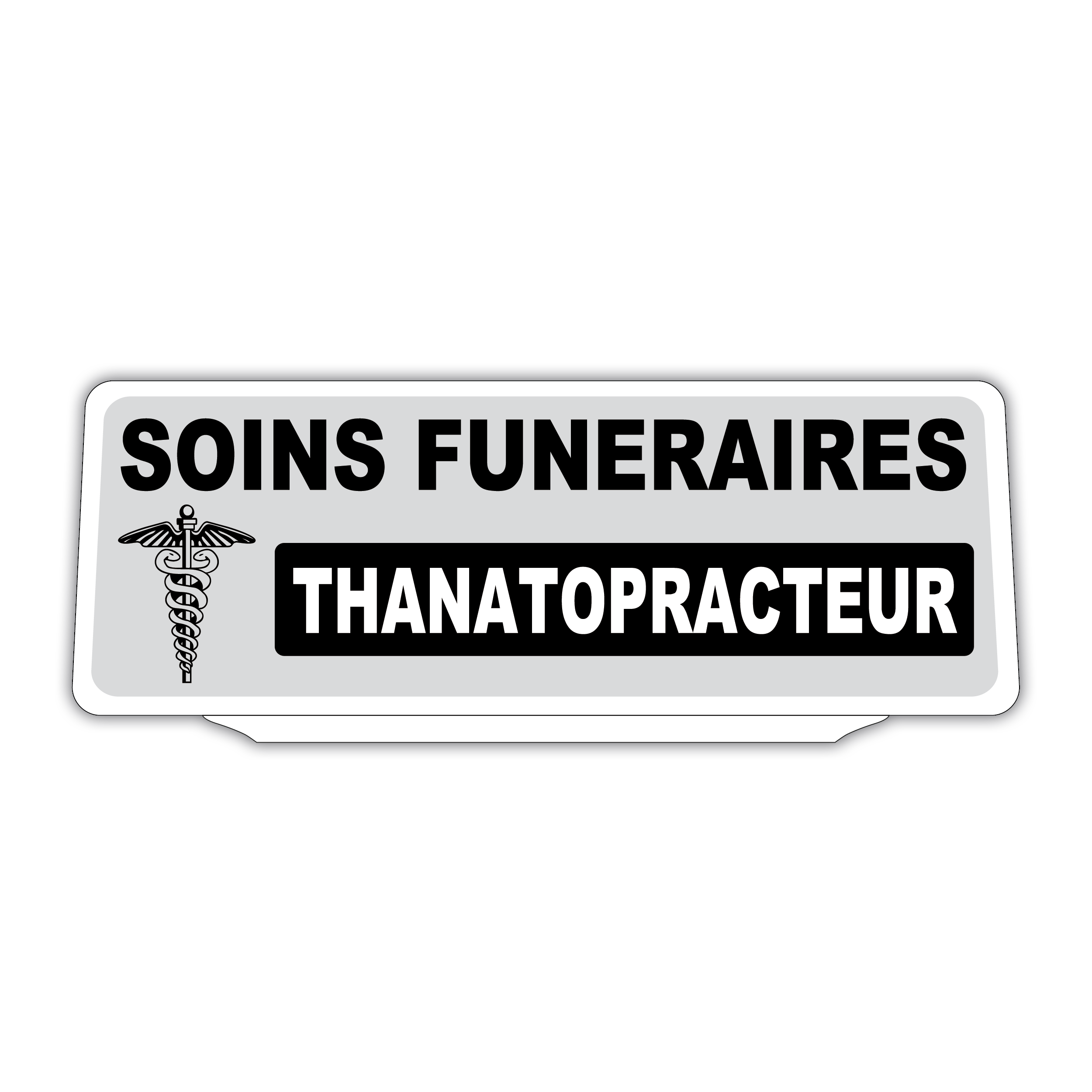 Clip Plaque Pare-Soleil Voiture Thanatopracteur Rétro-Réfléchissant