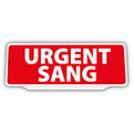 Clip Plaque Pare-Soleil Urgent Sang Rétro-Réfléchissant Rouge