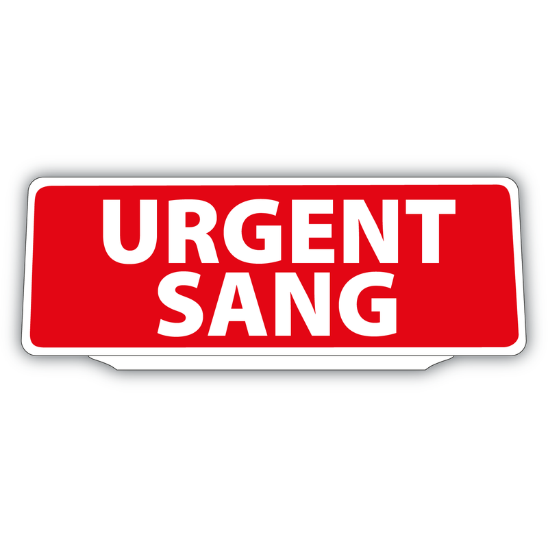 Clip Plaque Pare-Soleil Urgent Sang Rétro-Réfléchissant Rouge