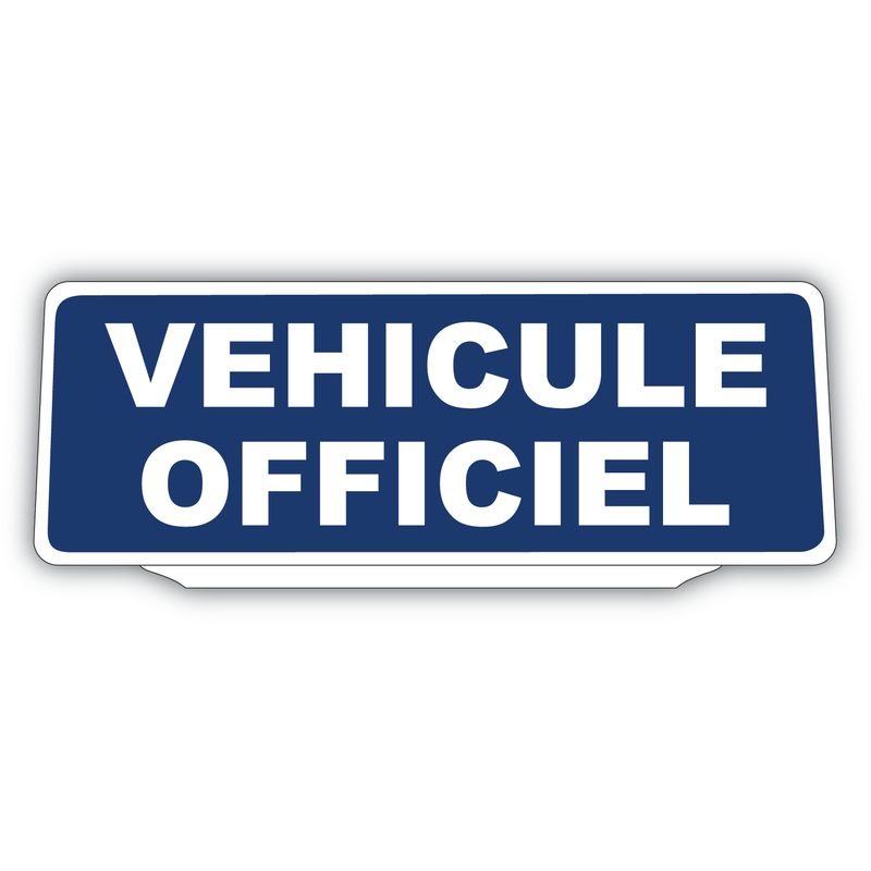 Clip Plaque Pare-Soleil Véhicule Officiel Rétro-Réfléchissant Bleu