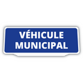 Clip Plaque Pare-Soleil Voiture Véhicule Municipal Fond Bleu Rétro-Réfléchissant
