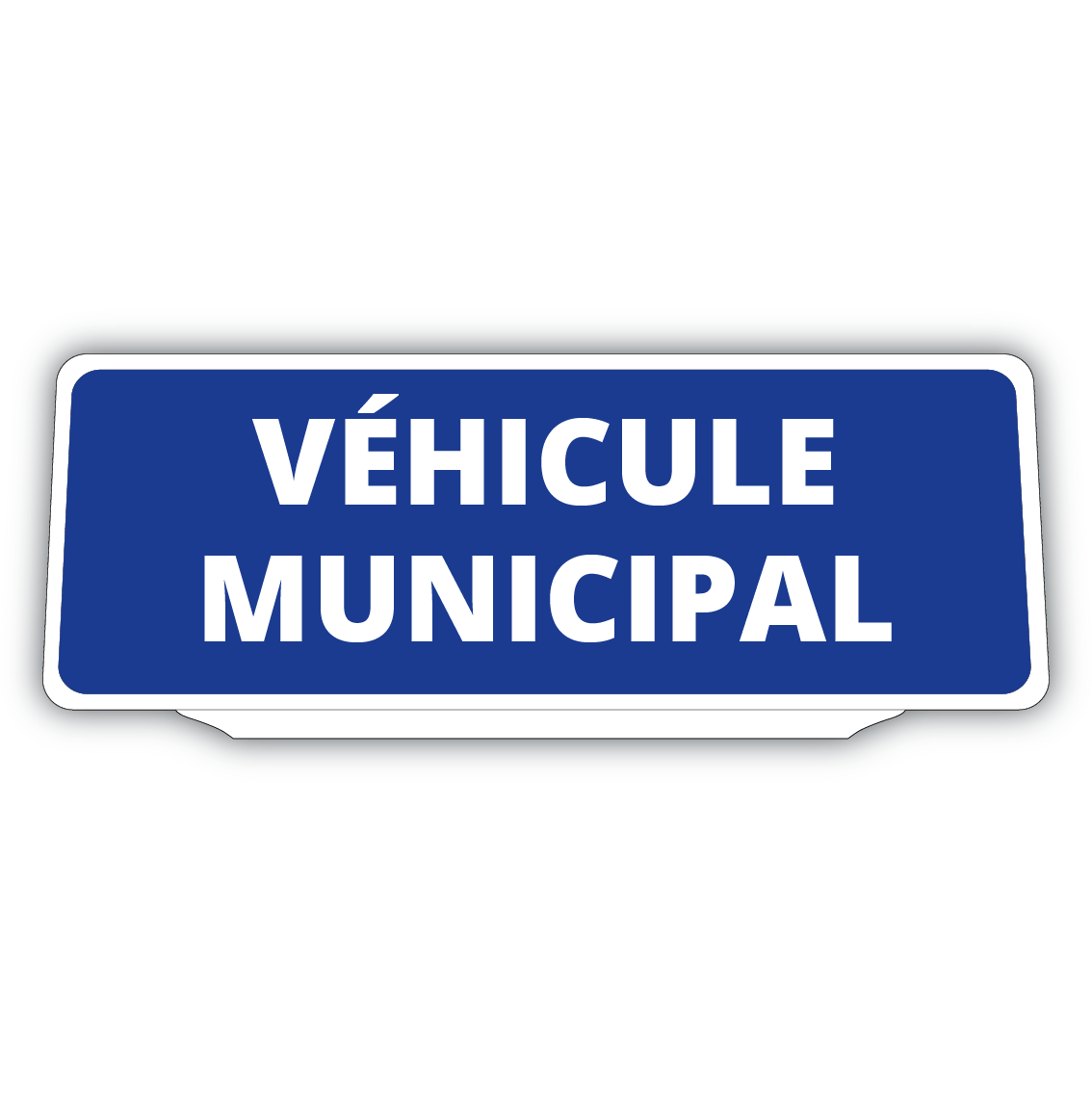 Clip Plaque Pare-Soleil Voiture Véhicule Municipal Fond Bleu Rétro-Réfléchissant